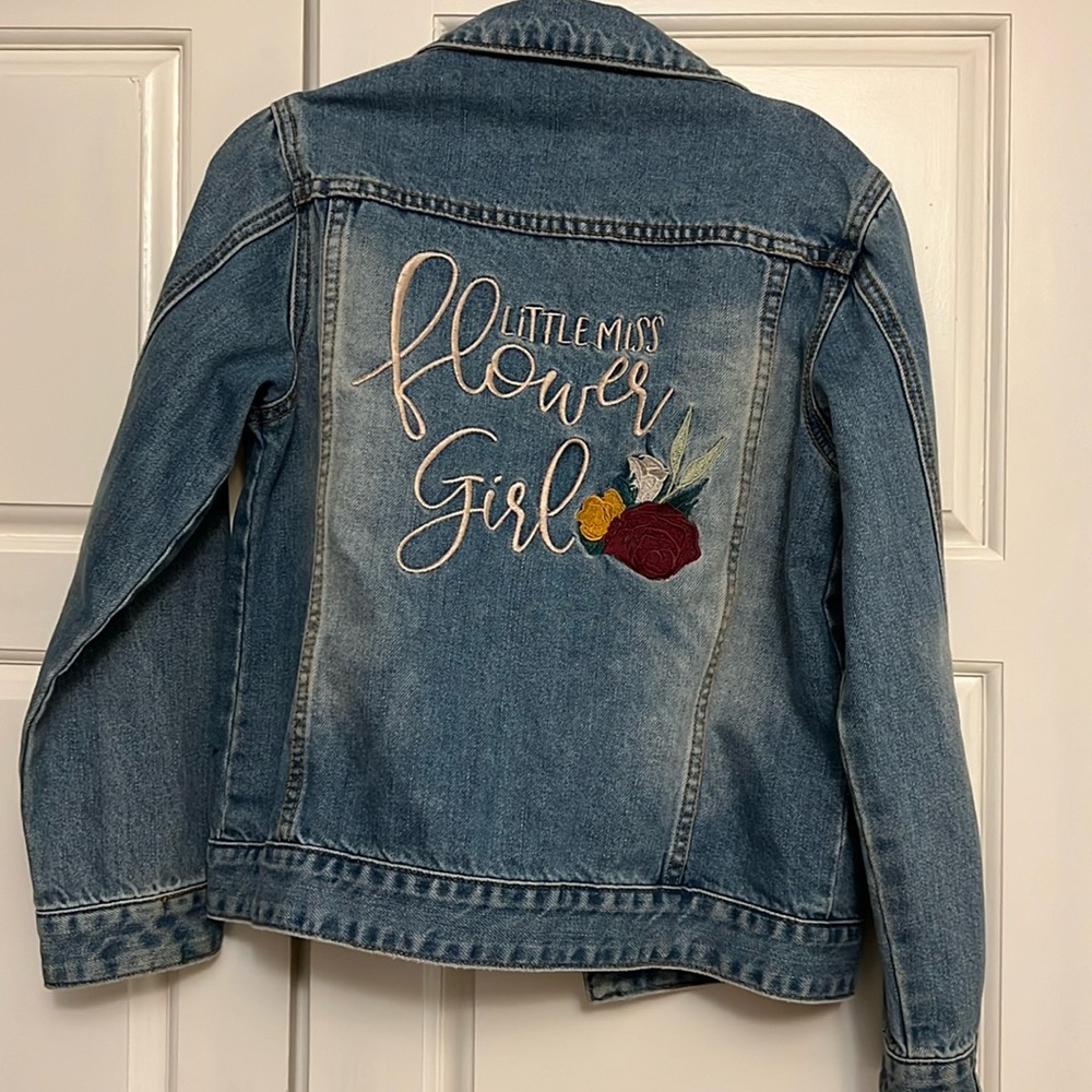 Flower Girl Jean Jacket